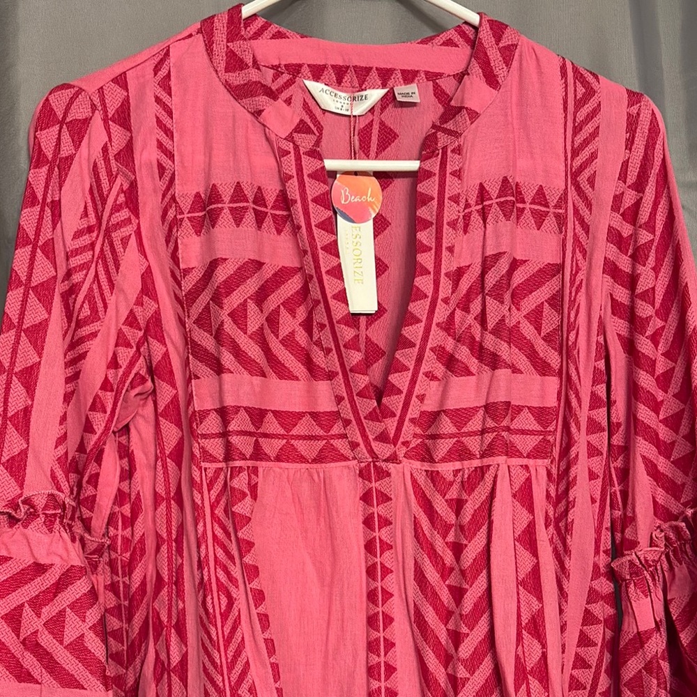 Beach Pink Geometric Dress